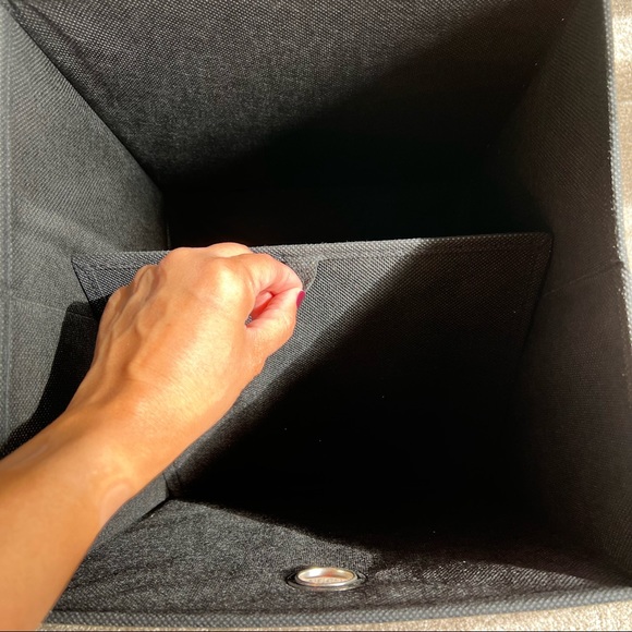 2 Matching Fabric Cube Storage Bins - Picture 5 of 8